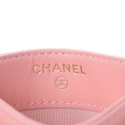 Chanel Caviar Chevron Quilted Card Holder Pink 6 of 9