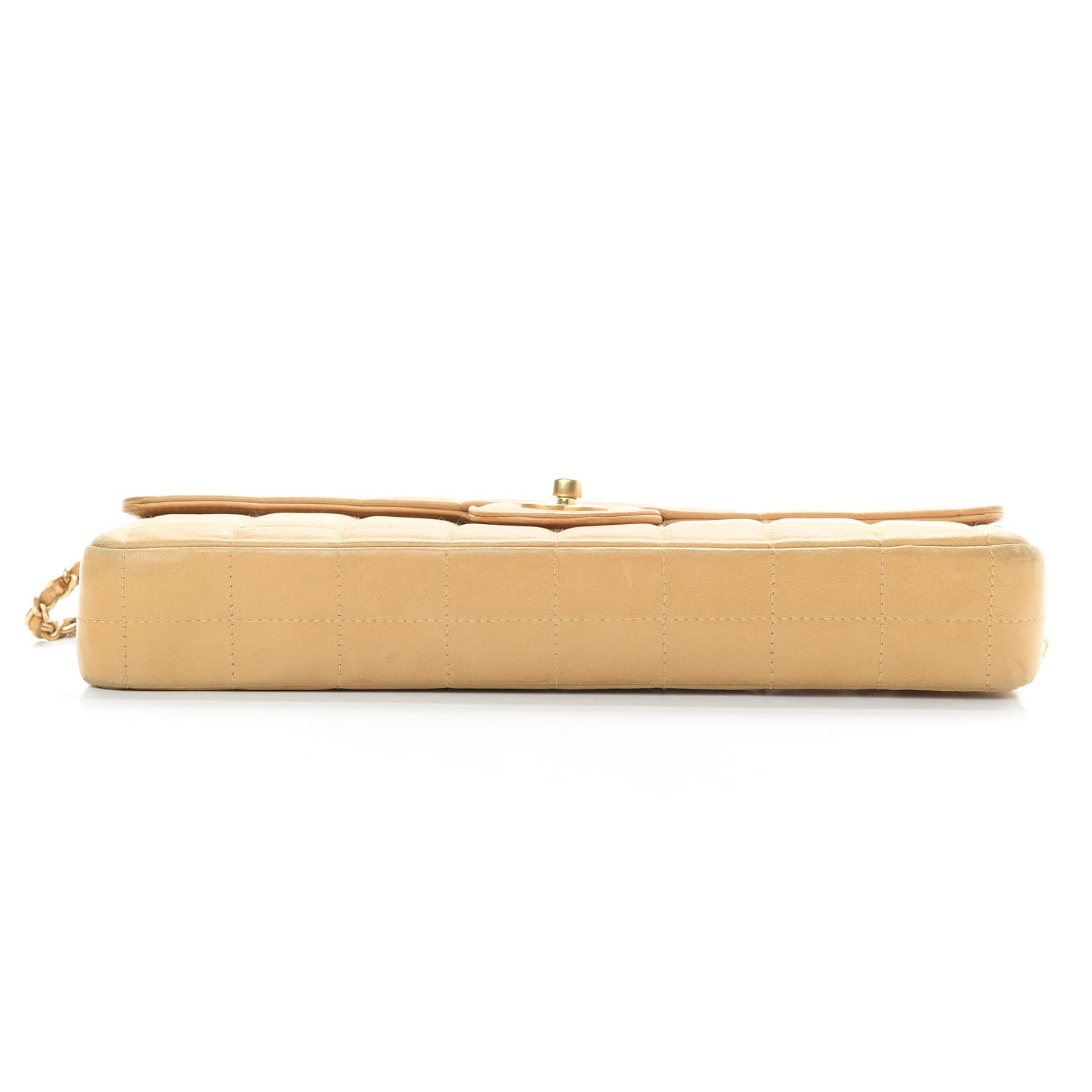 Chanel Lambskin East West Chocolate Bar Flap Beige 21 of 23
