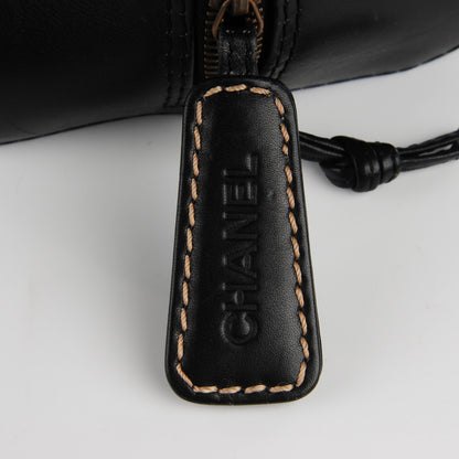 Chanel Leather Contrast Stitch Surpique Bowler Black 6 of 9