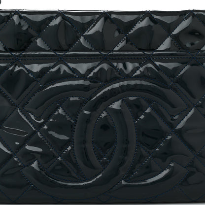 Chanel Patent Quilted Timeless CC Soft Tote Blue 8 of 10