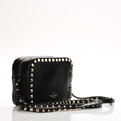 Valentino Garavani Calfskin Rockstud Camera Crossbody Bag Black 3 of 6