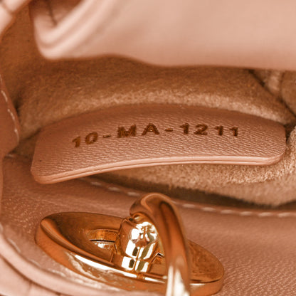 Christian Dior Lambskin Cannage Micro Lady Dior Rose Des Vents 7 of 10