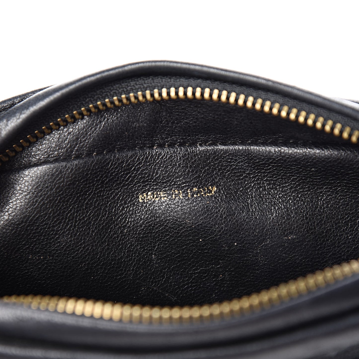 Lambskin Quilted Tassel Camera Case Black