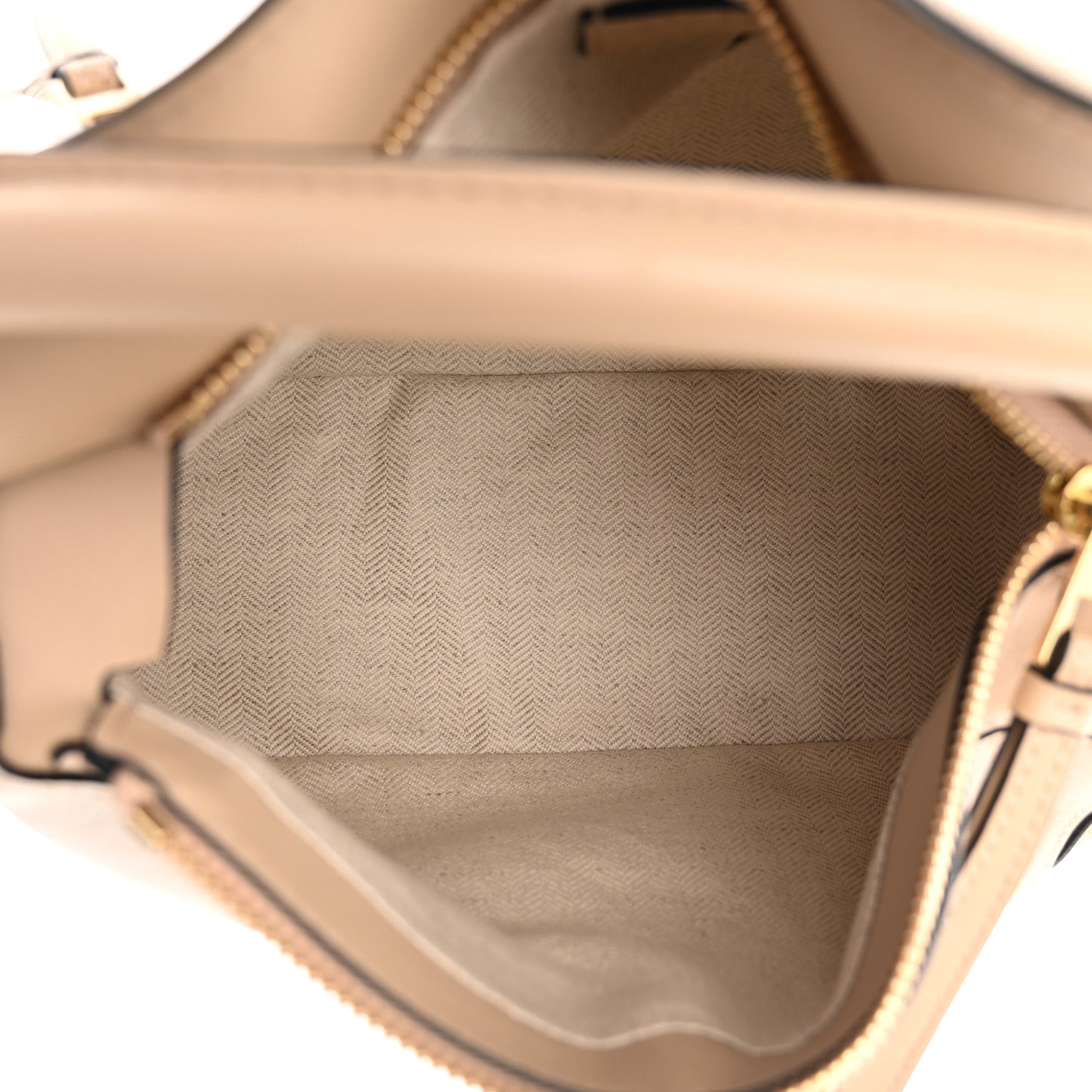 Calfskin Small Puzzle Bag Dusty Beige Soft White
