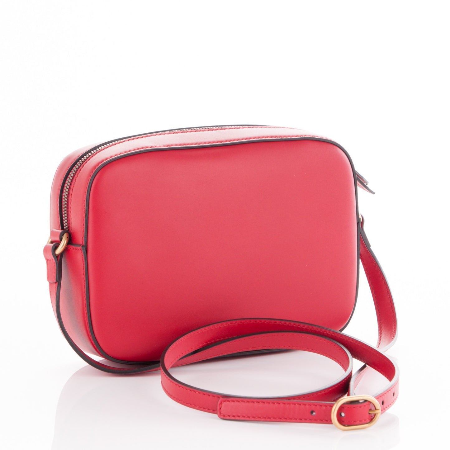 Calfskin Web Small Webby Bee Shoulder Bag Red