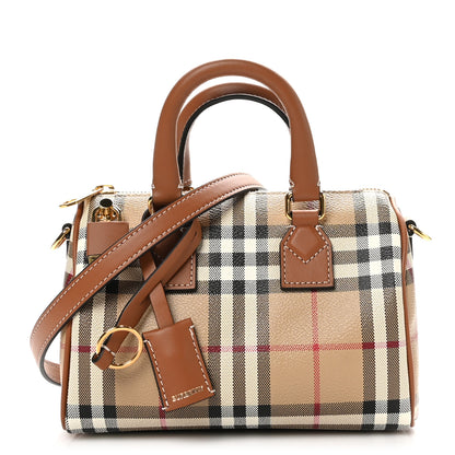 Burberry Vintage Check Mini Bowling Bag Briar Brown 1 of 9