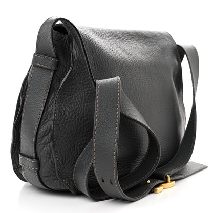 Chloe Grained Calfskin Medium Marcie Saddle Bag Ash 3 of 14