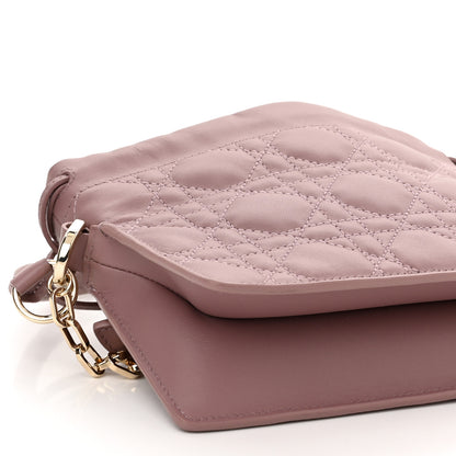 Christian Dior Lambskin Cannage Top Handle Drawstring Mini Bag Pink Peony 9 of 10