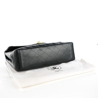 Chanel Lambskin Quilted XL Jumbo Single Flap Black 3 of 8