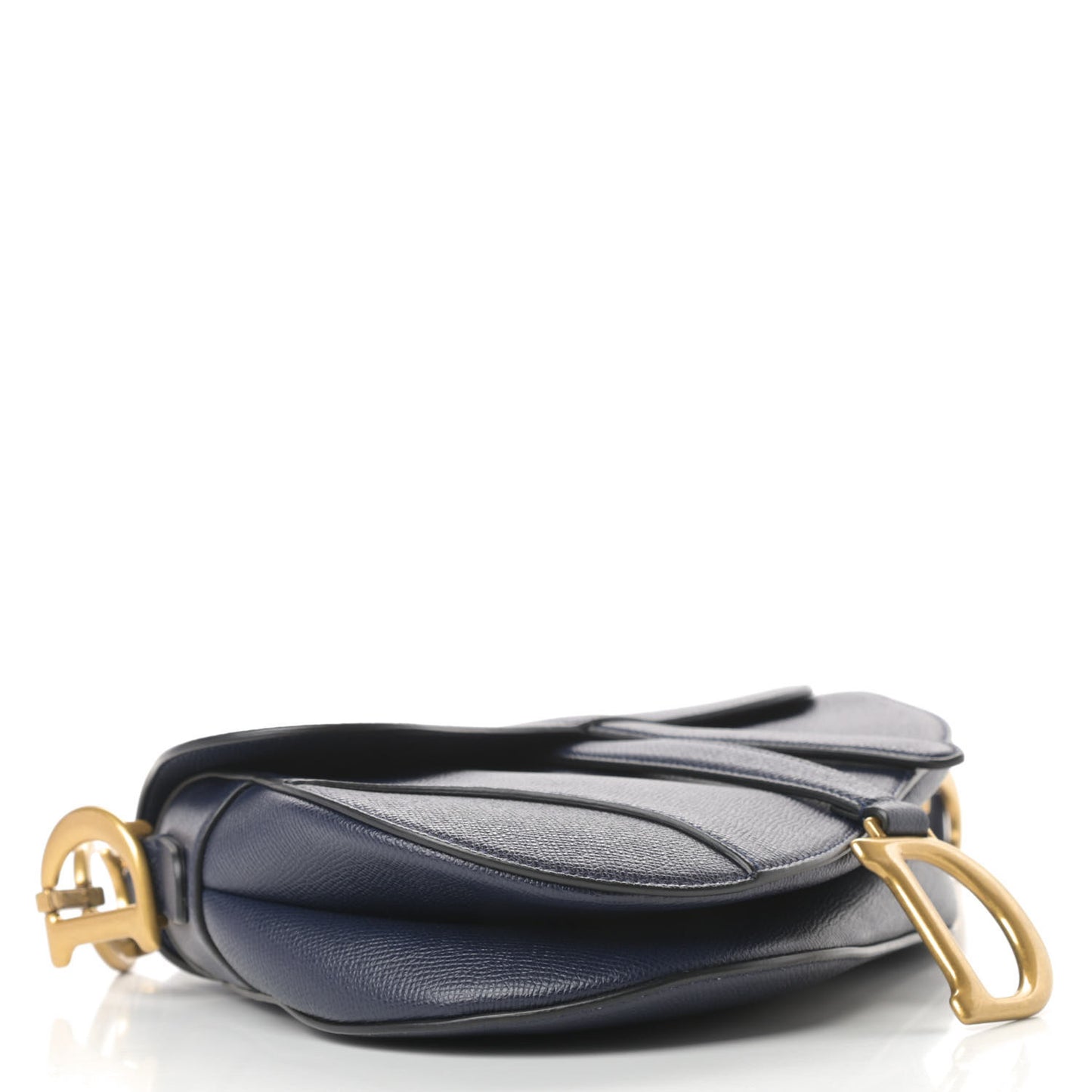 Grained Calfskin Saddle Bag Navy