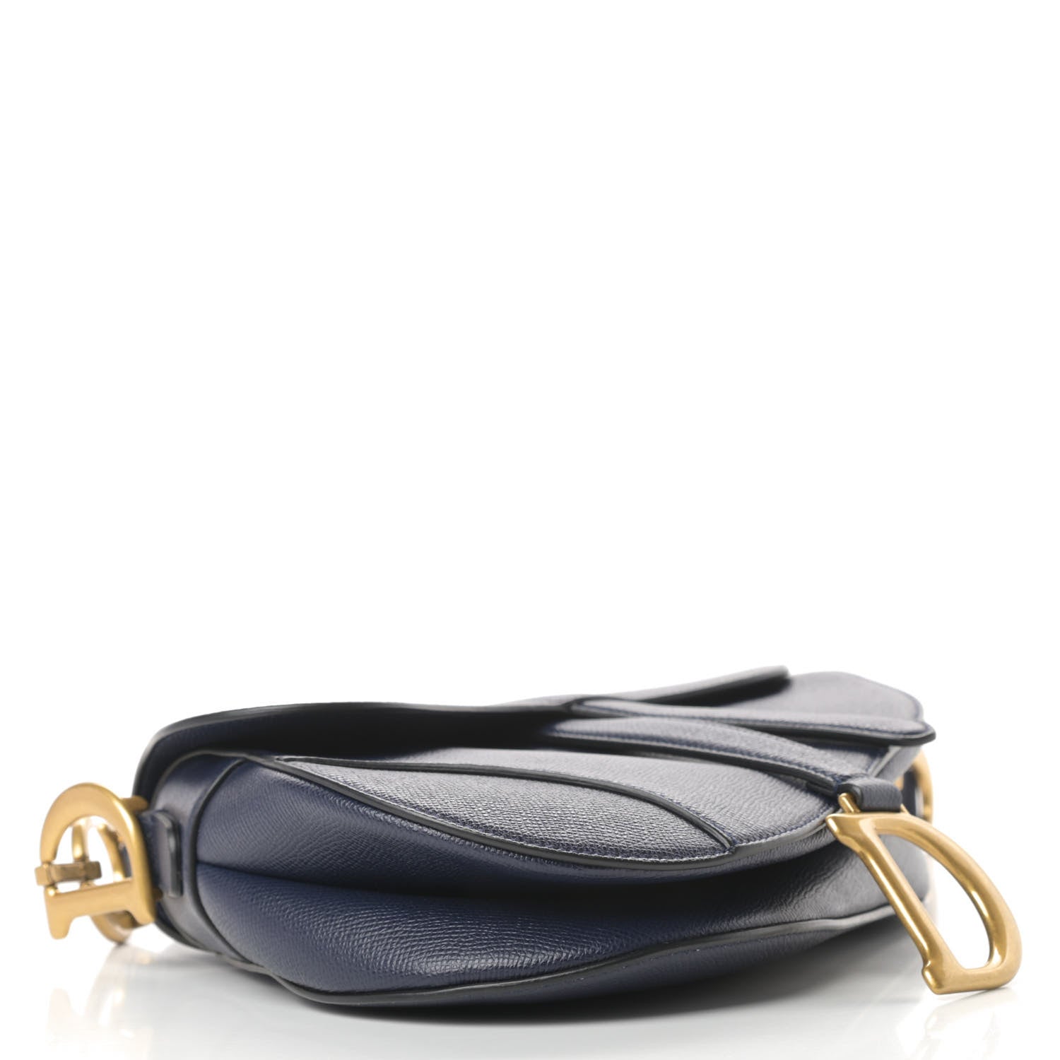 Christian Dior Grained Calfskin Saddle Bag Navy 4 of 13