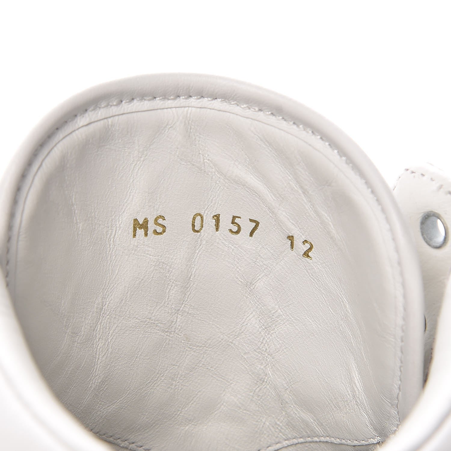 Louis Vuitton Calfskin Monogram Rivoli High Top Sneakers 12 White 8 of 9
