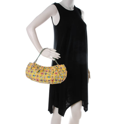 Chanel Canvas Coco Hearts Shoulder Bag Yellow 2 of 7