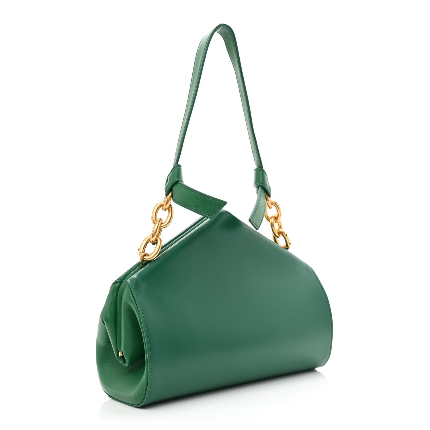 Bottega Veneta Calfskin Tip Clutch Racing Green 3 of 9