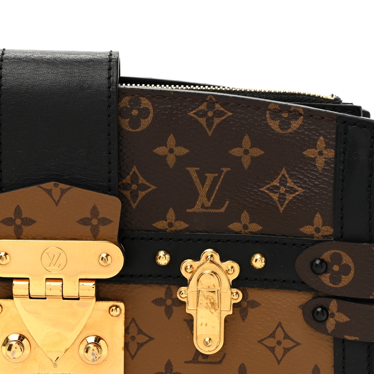 Reverse Monogram Trunk Clutch