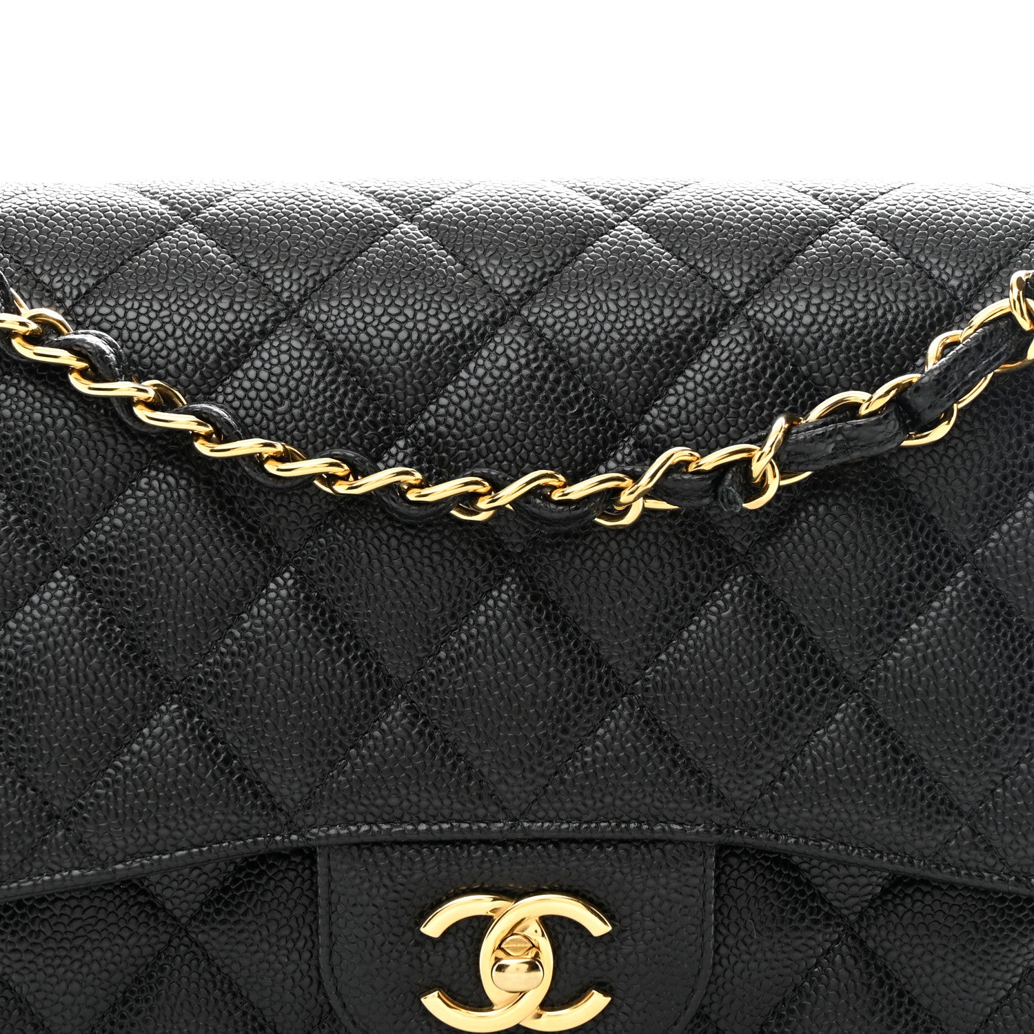 Chanel Caviar Quilted Jumbo Double Flap Black 8 of 10
