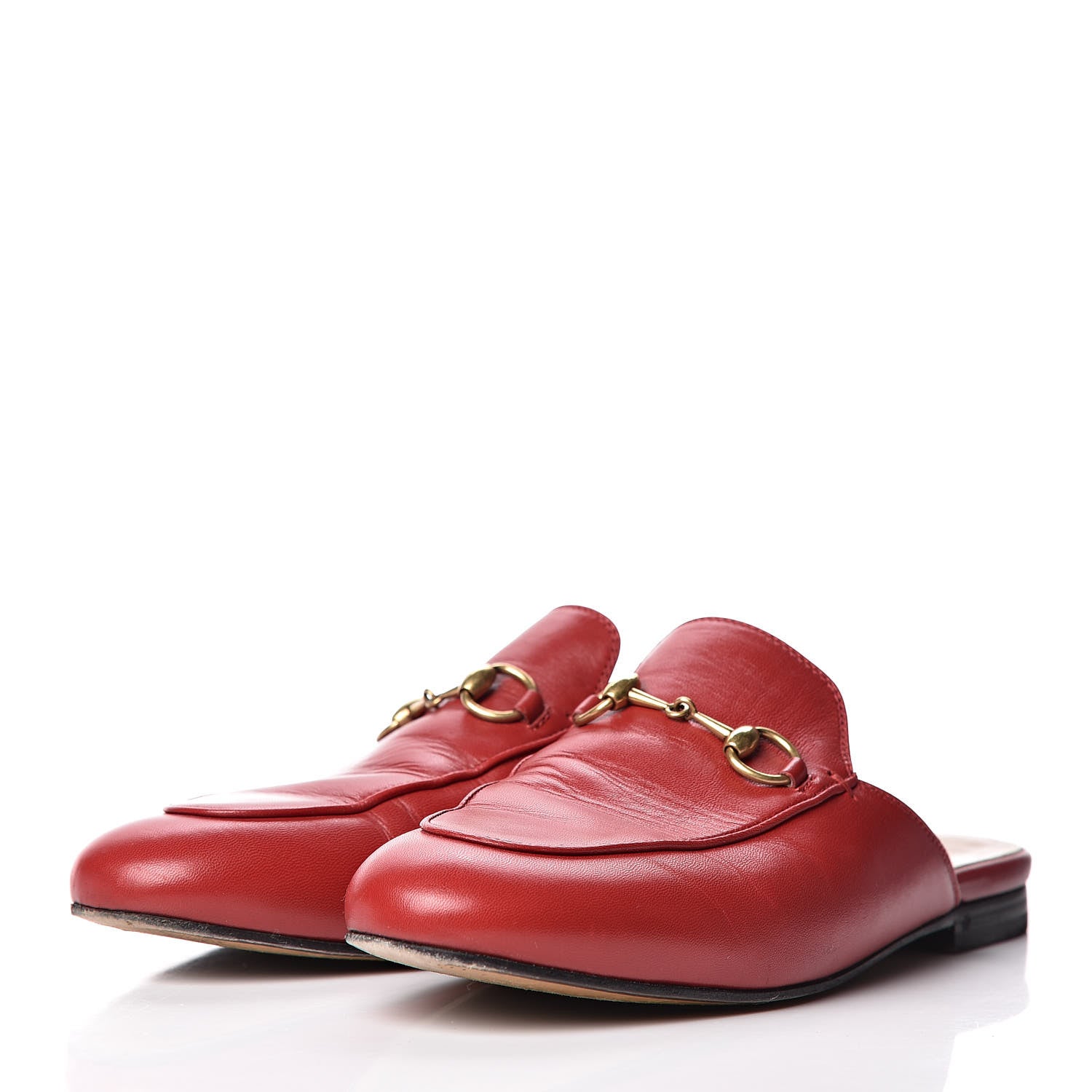 Gucci Malaga Kid Womens Princetown Slippers 37.5 Hibiscus Red 3 of 17