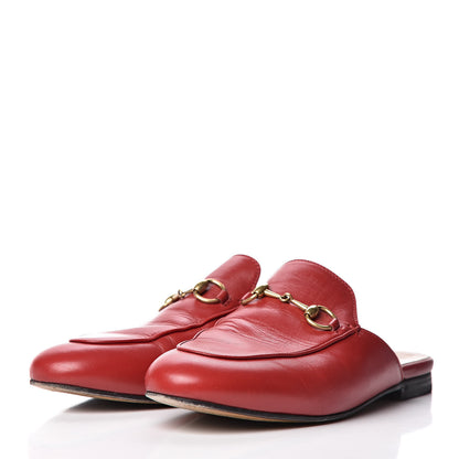Gucci Malaga Kid Womens Princetown Slippers 37.5 Hibiscus Red 3 of 17