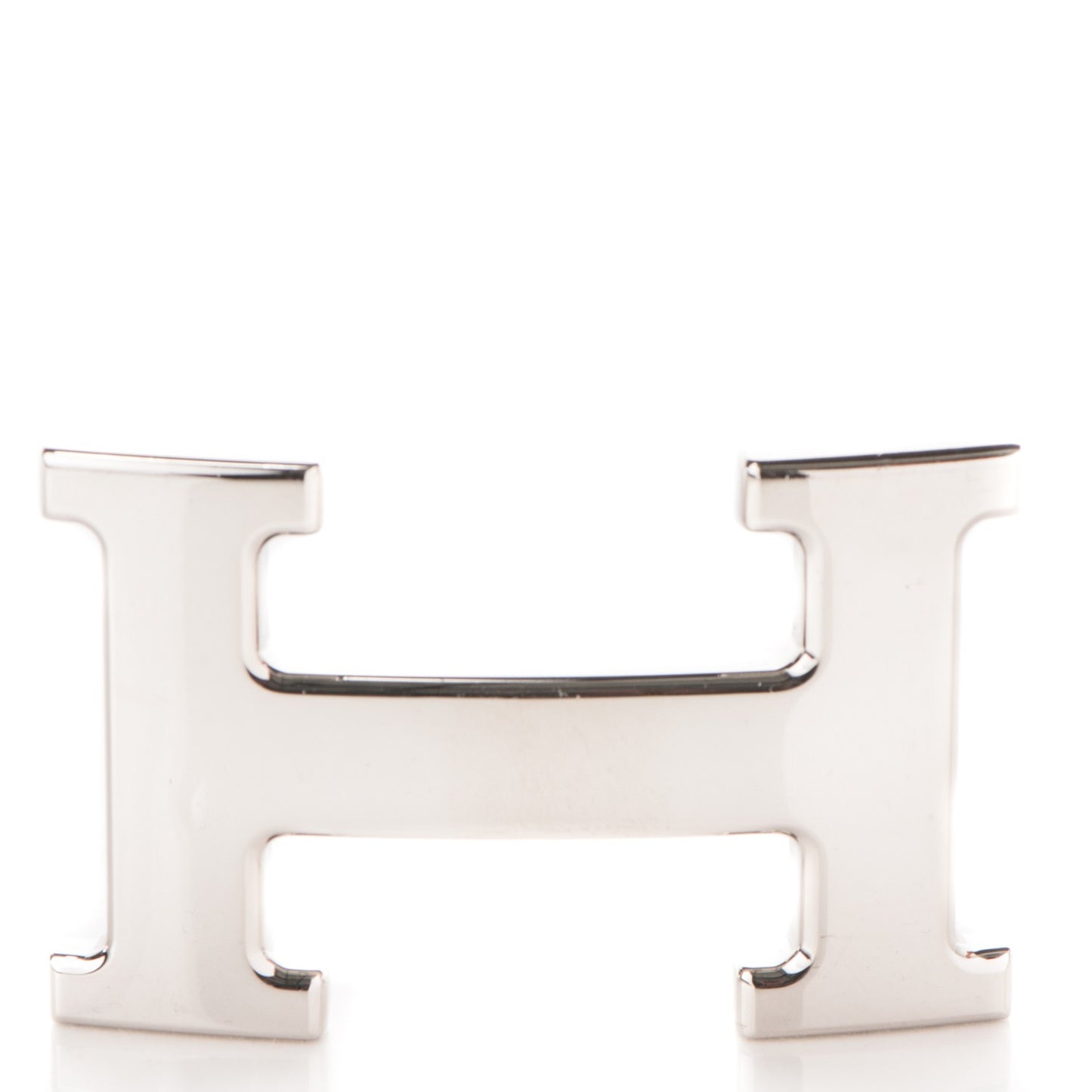 Polished Palladium 32mm H Belt Buckle Silver