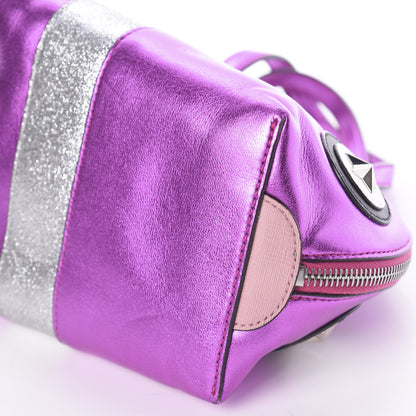Gucci Metallic Calfskin Childrens Zoo Bee Bag Purple 7 of 7