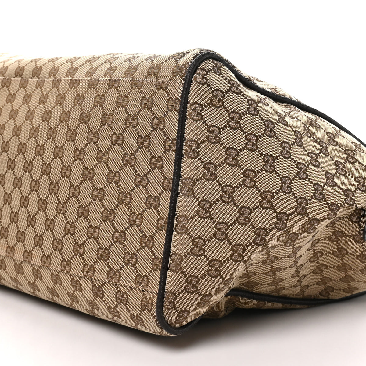 Gucci GG Monogram Web Large Collapsible Carry On Duffle Beige Brown 9 of 9