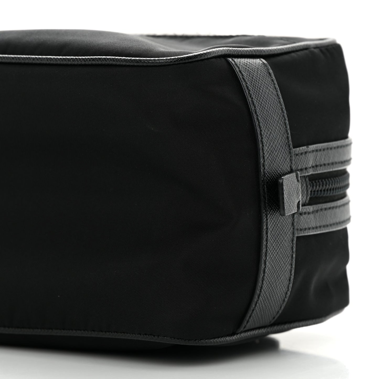 Re-Nylon Saffiano Travel Pouch Black