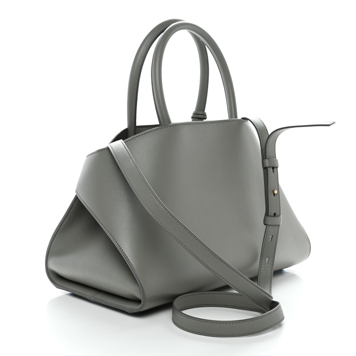 Calfskin Small Hug Bag Ash Grey
