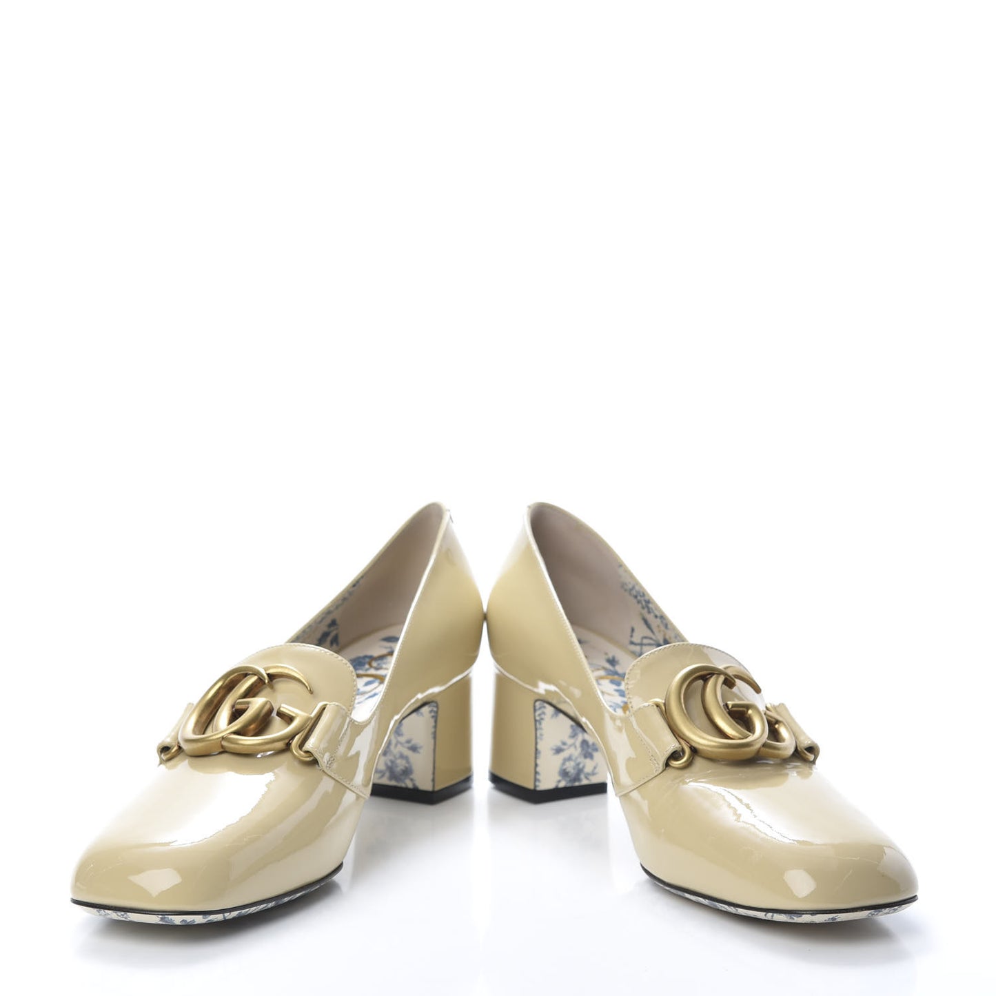 Vernice GG Victoire 55mm Loafer Pumps 39.5 Sand Storm