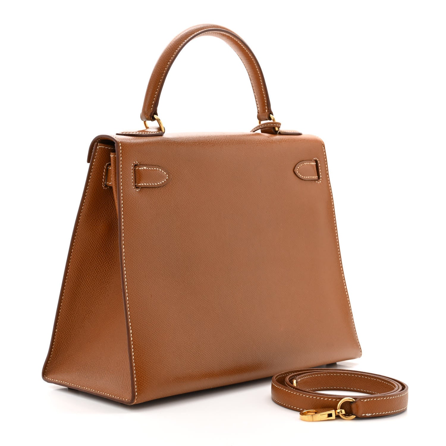 Hermes Courchevel Kelly Sellier 28 Gold 3 of 10