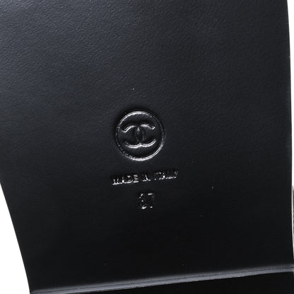 Chanel Grained Calfskin Velcro Dad Sandals 37 Black 6 of 9