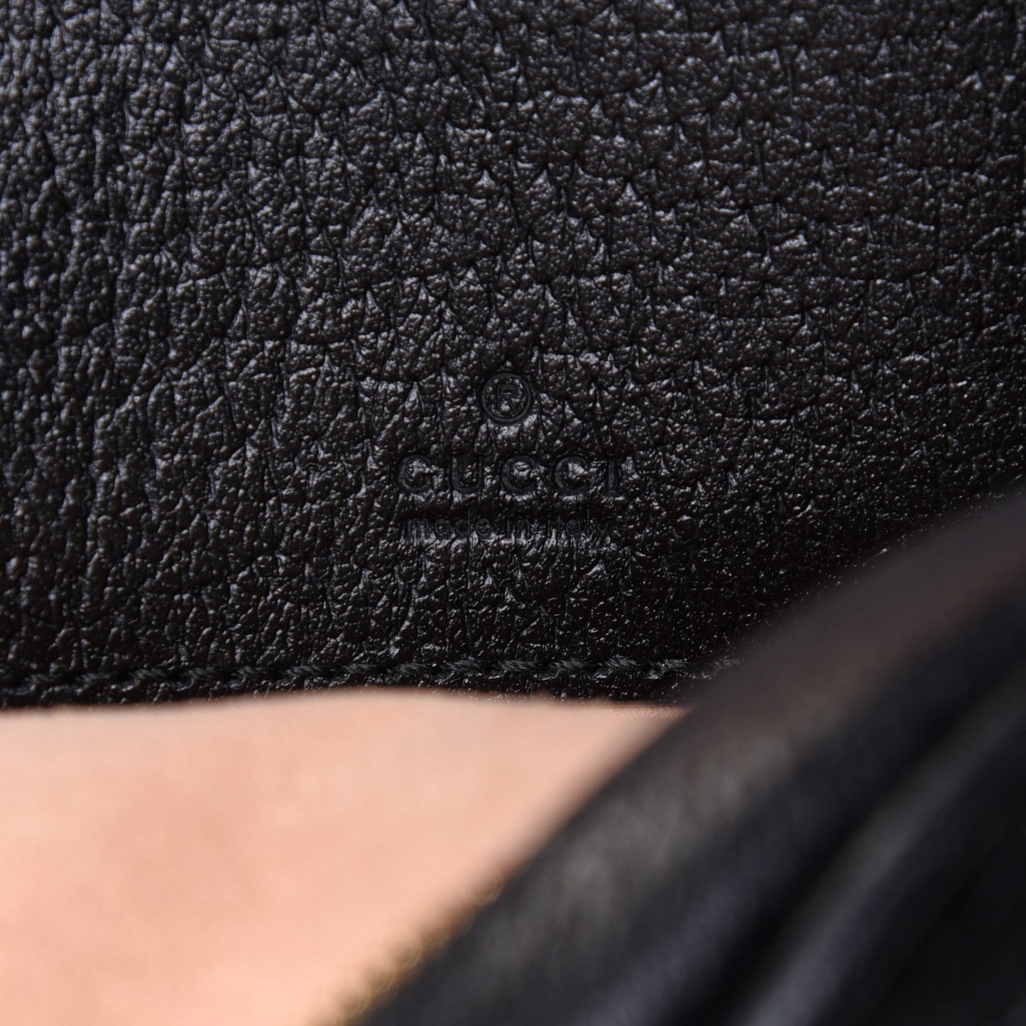 Grained Calfskin Web Mini Ophidia Round Backpack Black