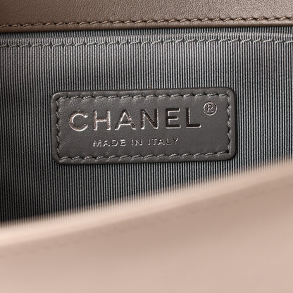 Chanel Calfskin Chevron Quilted Medium Boy Flap Grey 6 of 10