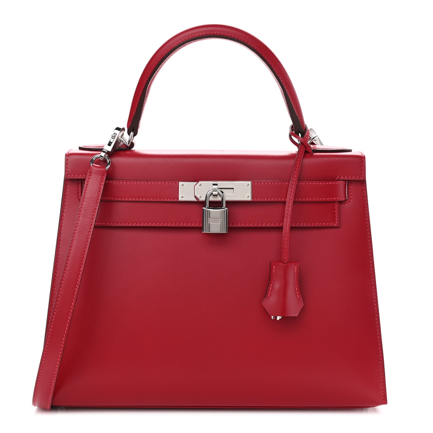 Hermes Tadelakt Kelly Sellier 28 Rouge Vif 1 of 12