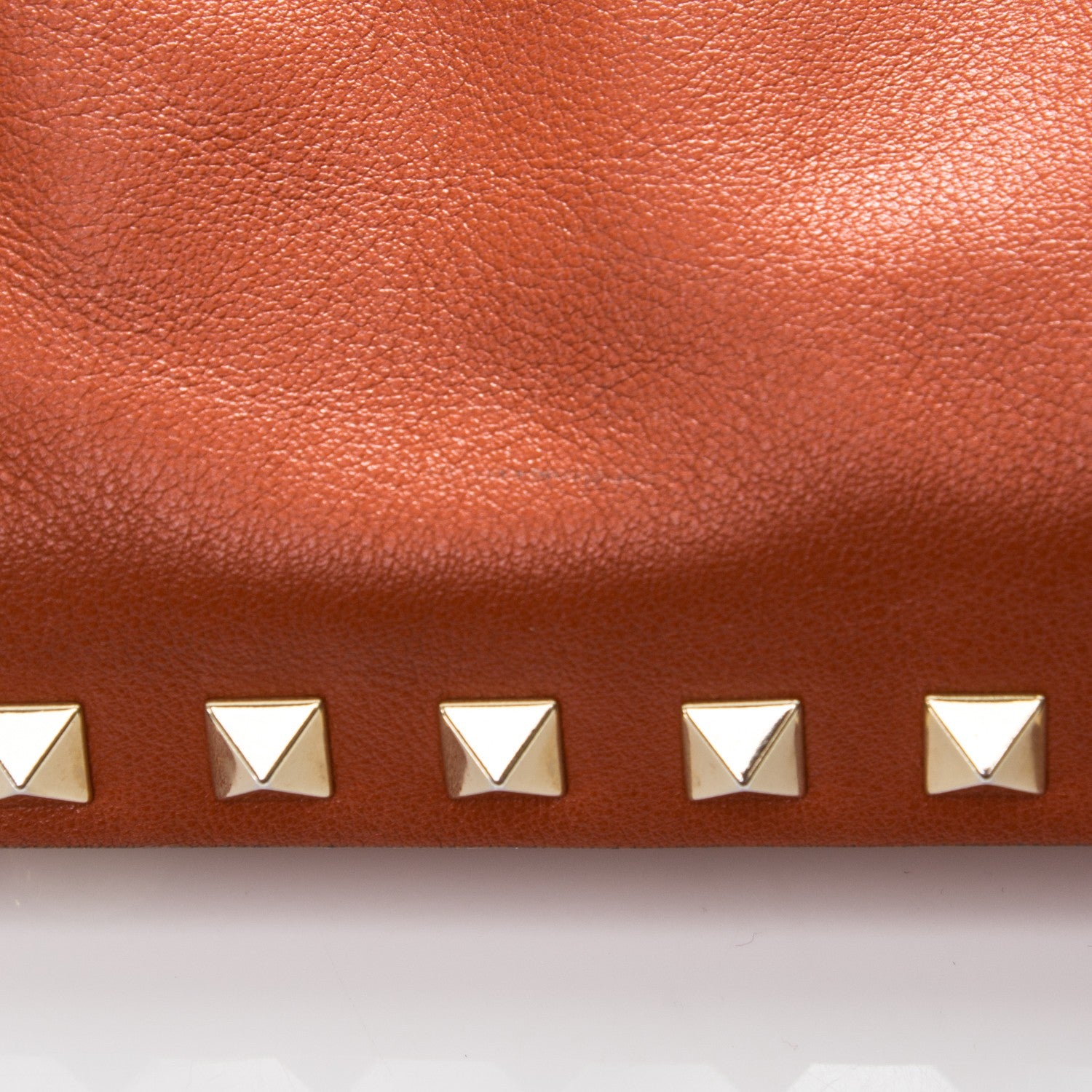 Valentino Garavani Vitello Small Rockstud Tote English Red 8 of 8