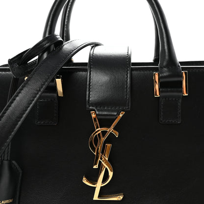 Saint Laurent Calfskin Monogram Baby Cabas Black 7 of 9