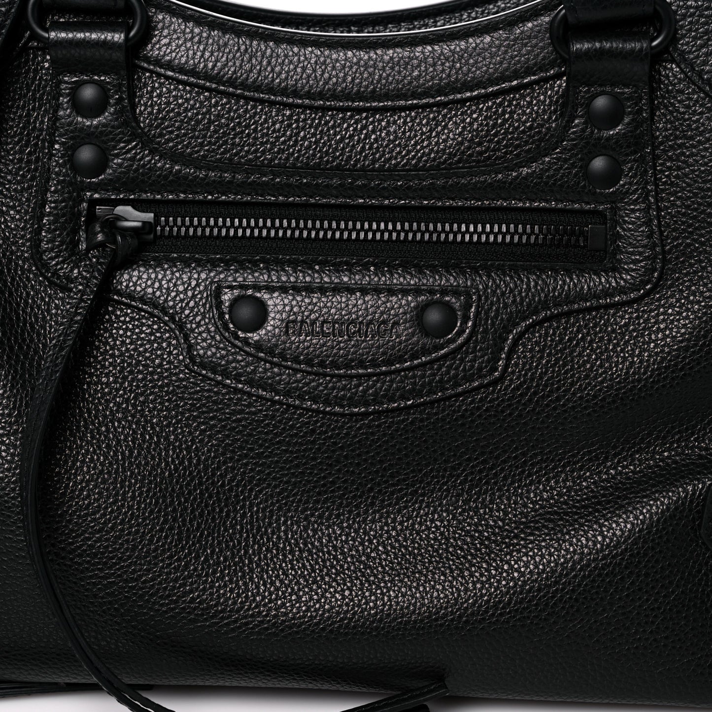 Grained Calfskin Neo Classic Black Hardware S City Black