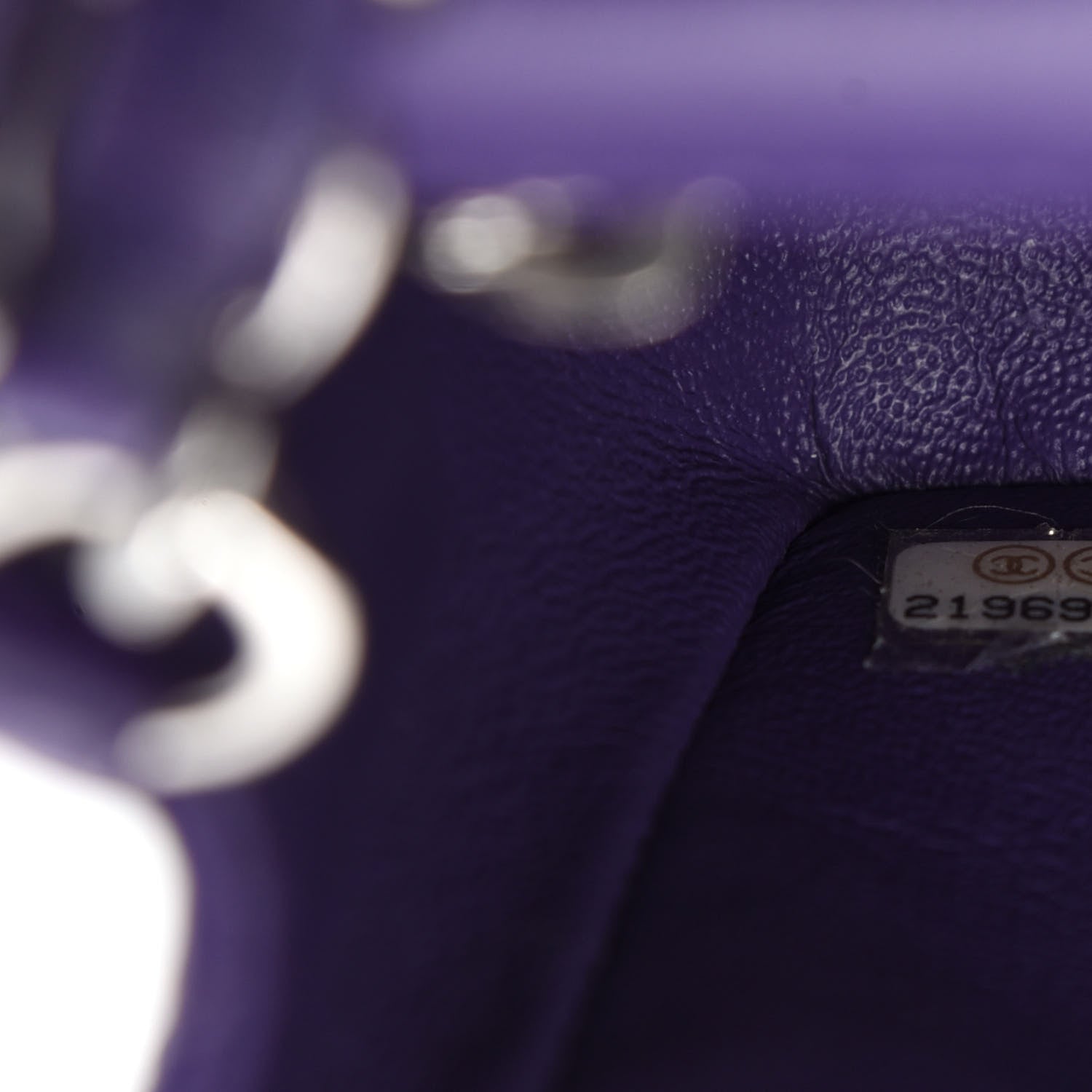 Chanel Lambskin Quilted Mini Rectangular Flap Purple 9 of 11