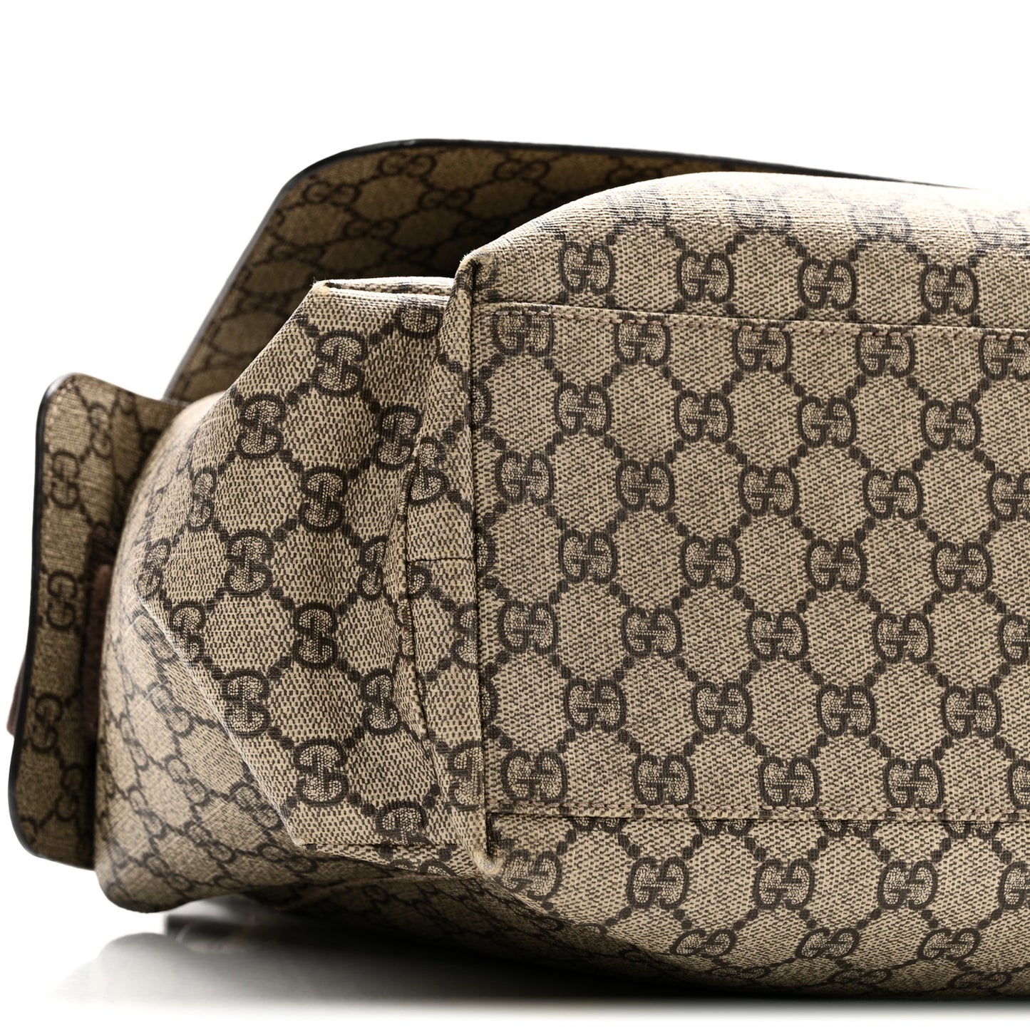 GG Plus Monogram Messenger Diaper Bag Dark Brown