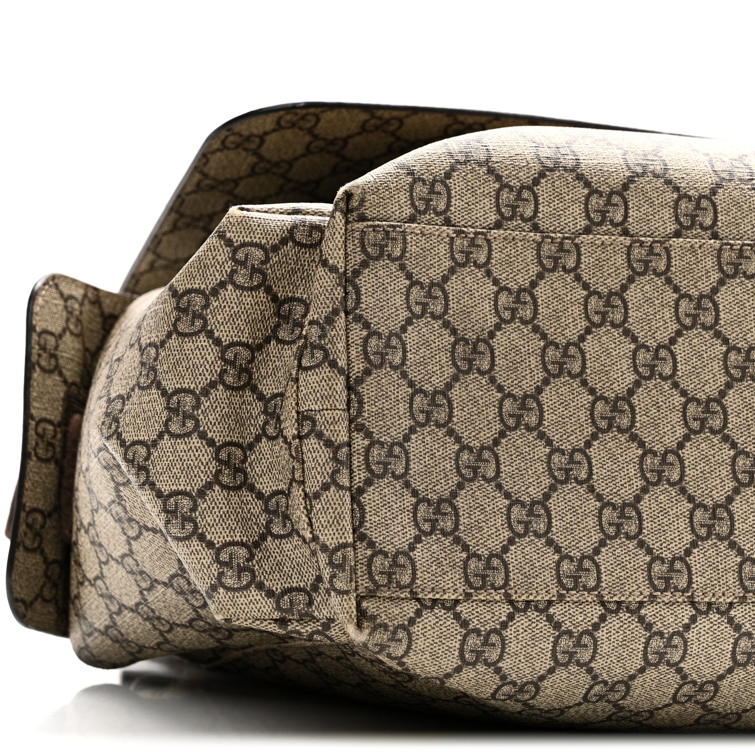 Gucci GG Plus Monogram Messenger Diaper Bag Dark Brown 9 of 10