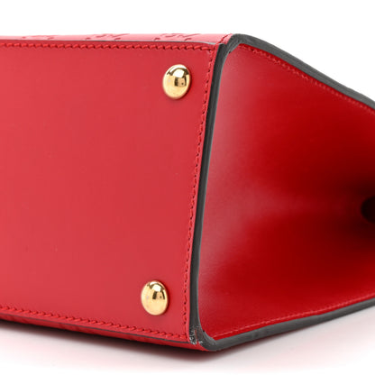 Gucci Guccissima Signature Medium Padlock Top Handle Bag Hibiscus Red 8 of 11
