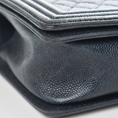 Chanel Caviar Quilted New Medium Boy Flap Blue 18 of 19
