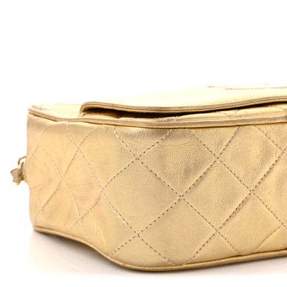Chanel Metallic Lambskin Quilted Camera Case Gold 10 of 11