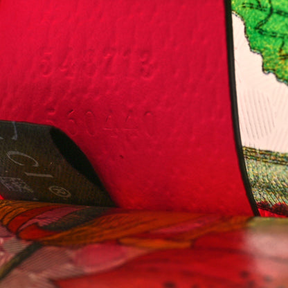 Gucci Calfskin Textured Vinyl Print Flora Tote Fluorescent Fuchsia 7 of 12