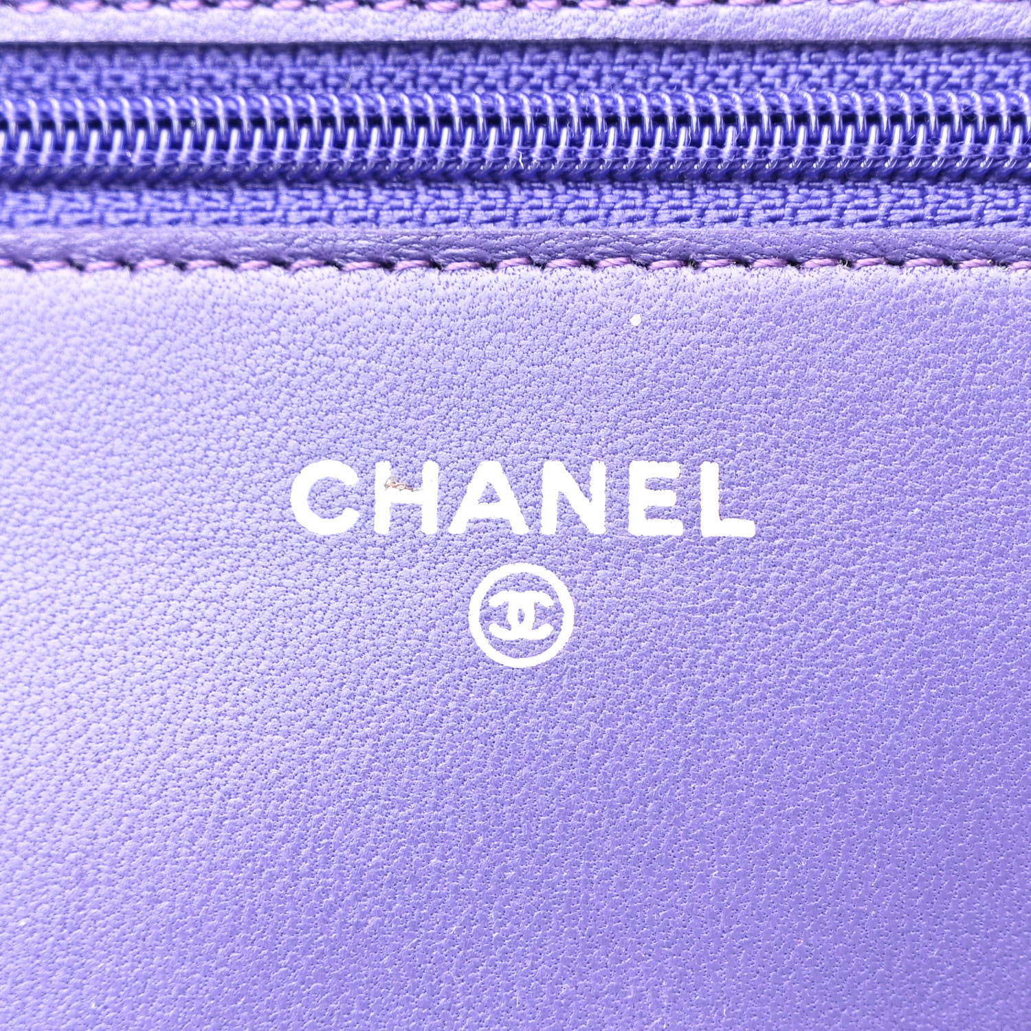 Chanel Lambskin Quilted Reissue Wallet On Chain WOC Purple 6 of 13