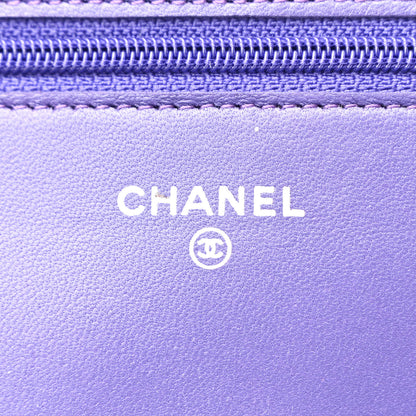 Chanel Lambskin Quilted Reissue Wallet On Chain WOC Purple 6 of 13