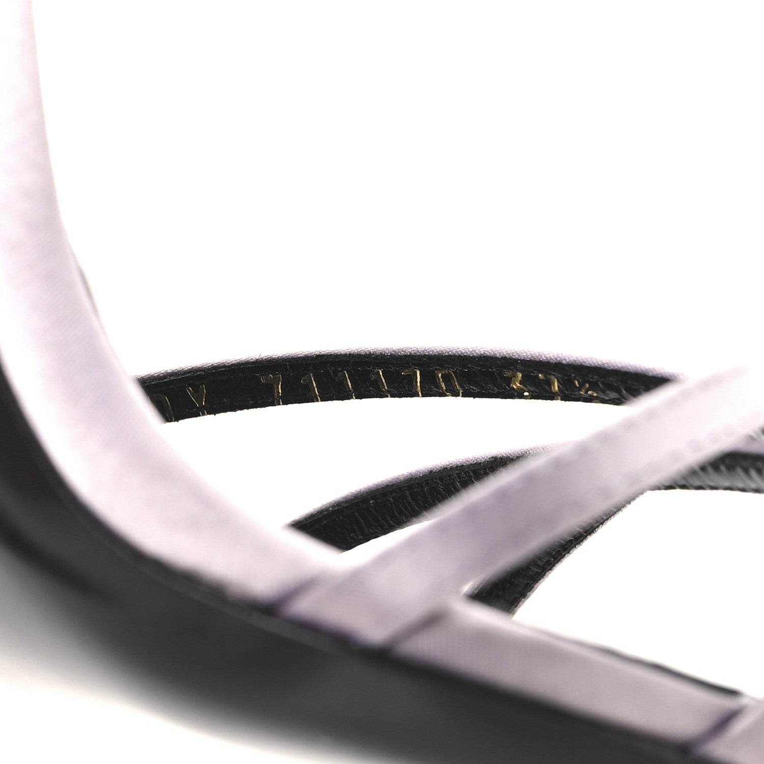 Saint Laurent Crepe Satin Baliqua 105 Ankle Strap Sandals 37.5 Poly Grey 7 of 11