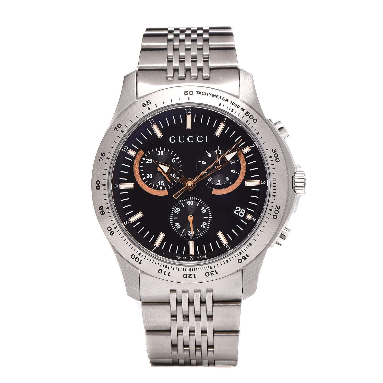 Gucci Stainless Steel 46mm G-Timeless Chronograph Quartz Watch Black 1 of 7