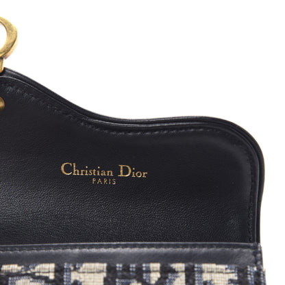 Christian Dior Oblique Saddle Card Holder Blue 6 of 6