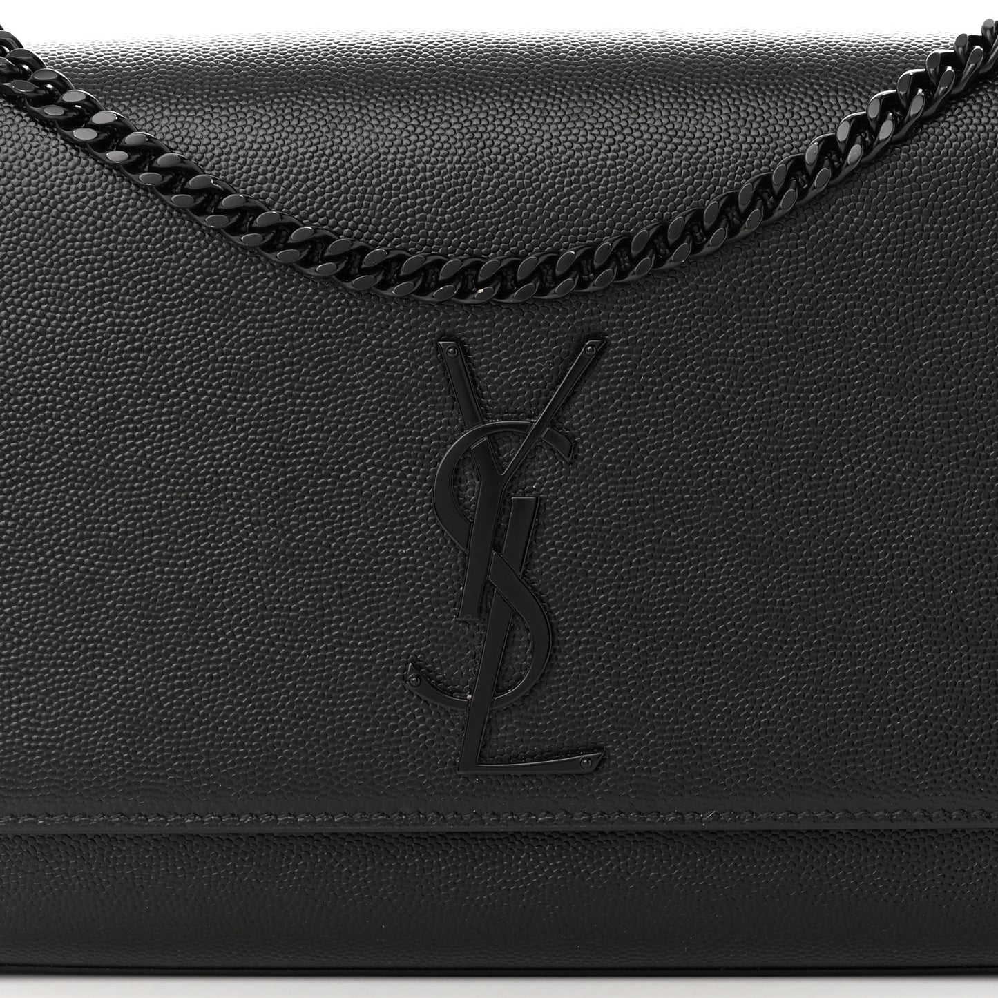 Grain De Poudre Medium Classic Monogram Monochrome Kate Satchel Black