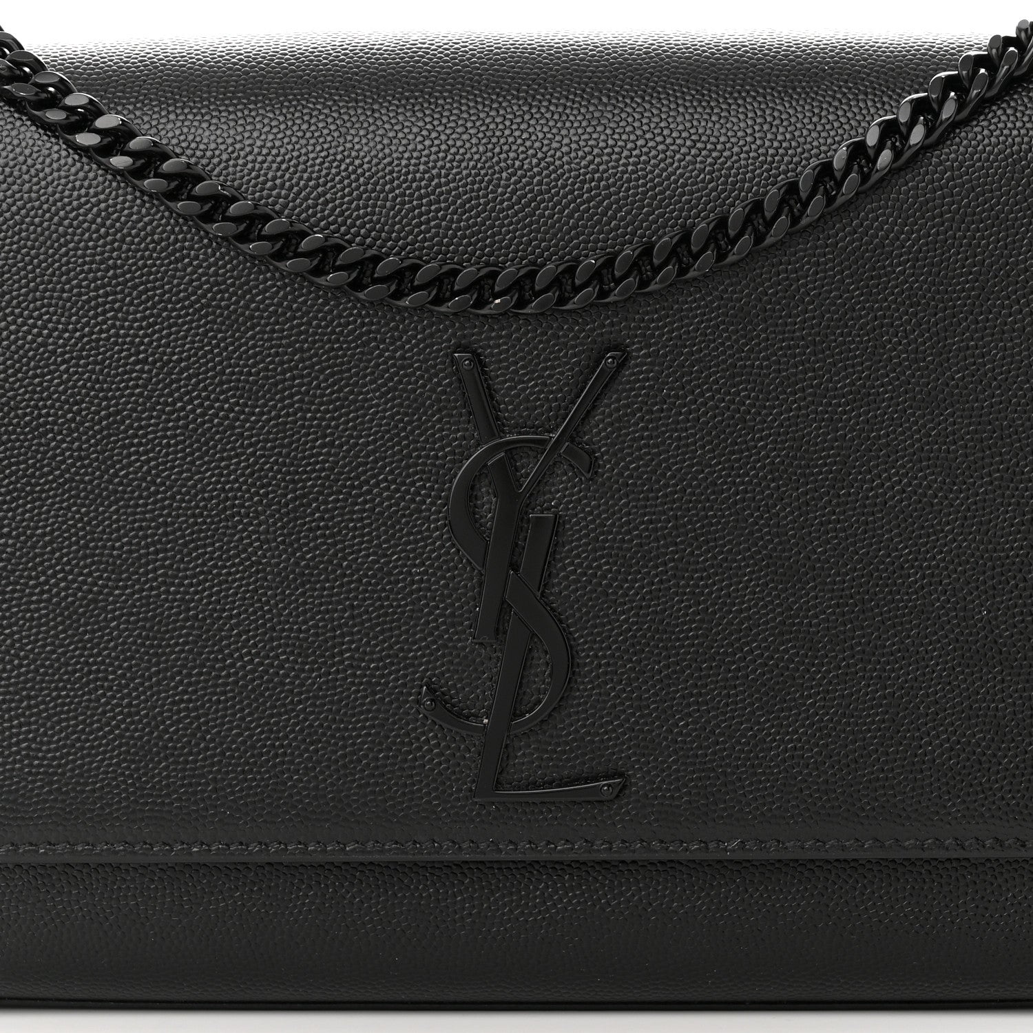 Saint Laurent Grain De Poudre Medium Classic Monogram Monochrome Kate Satchel Black 8 of 11